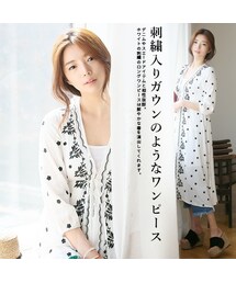 KORMARCH | 刺繍入りガウンのようなワンピース(その他アウター)