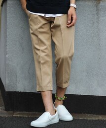ESSENTIAL GARMENT MEN'S BIGI | GIZAコットン×フレンチリネン クロップドパンツ/7分丈(チノパンツ)