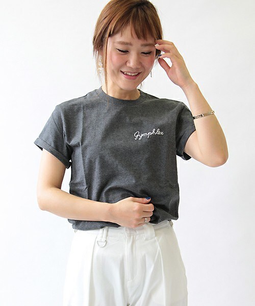 GYMPHLEX（ジムフレックス）の「GYMPHLEX Tシャツ（Tシャツ/カットソー・レディース・ホワイト/ブラック/グレー・38/36）」の3枚目の写真