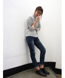 Ungrid | インディゴフレイドヘムストスリ(デニムパンツ)