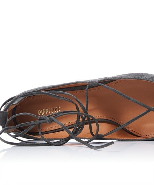 Pippichic（ピッピシック）の「PIPPICHIC フラットレースアップパンプス（パンプス・レディース・ブラック/カーキブラウン・36/37/38）」の8枚目の写真