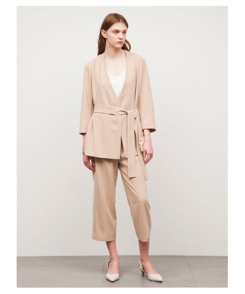 FRAY I.D（フレイアイディー）の「クロップドワイドパンツ（ワイドパンツ・レディース・WHT/BEG/NVY・0/1）」の14枚目の写真