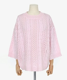 DHOLIC | スカラップヘムクロップドニットプルオーバー(ニット/セーター)