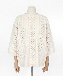 DHOLIC | スカラップヘムクロップドニットプルオーバー(ニット/セーター)