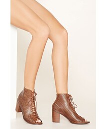 FOREVER 21 | FOREVER 21 perforated faux leather booties(ブーツ)