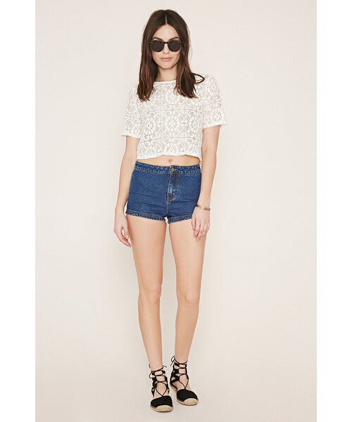 FOREVER 21（フォーエバー トゥエンティーワン）の「FOREVER 21 denim shorts（その他パンツ・レディース・Blue・XS/S/M/L）」の2枚目の写真