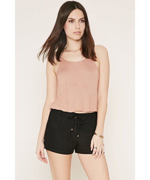 FOREVER 21（フォーエバー トゥエンティーワン）の「FOREVER 21 cuffed linen-blend shorts（その他パンツ・レディース・Black/Pink/Green・24/25/26/27/28/29/30/31）」の14枚目の写真