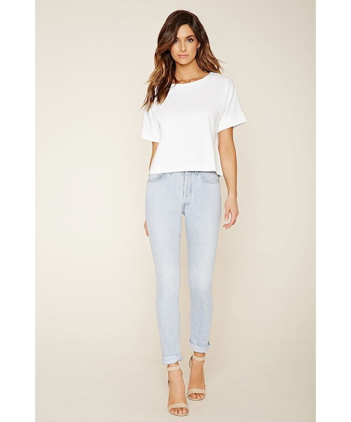 FOREVER 21（フォーエバー トゥエンティーワン）の「FOREVER 21 contemporary boxy top（トップス・レディース・White・XS/S/M/L）」の2枚目の写真