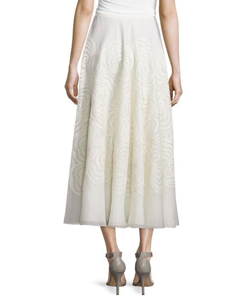 RALPH LAUREN(ラルフ ローレン)の「Ralph Lauren Roxanne Embroidered Midi Skirt, Cream(スカート・レディース・White・4/8/12)」の2枚目の写真