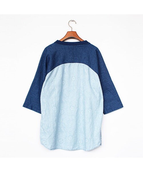 VOO（ヴォー）の「G.C Indigo 1/2 Tee（トップス・Indigo・1/2/KING）」の2枚目の写真