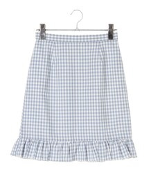 earth music&ecology | 【Special Price】裾ギャザーギンガムチェックスカート(スカート)