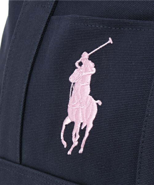 POLO RALPH LAUREN（ポロ ラルフ ローレン）の「ポロ ラルフローレン スクール トートバッグ Polo SCHOOL TOTE MD（トートバッグ・レディース・ホワイト/ネイビー・ONE SIZE）」の6枚目の写真