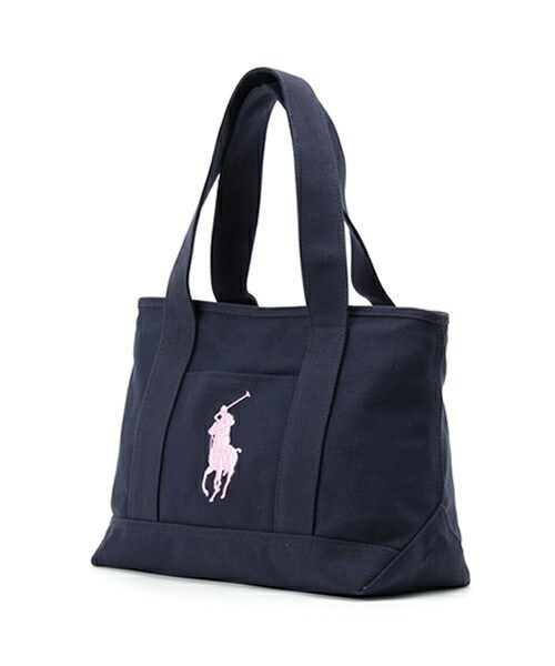 POLO RALPH LAUREN（ポロ ラルフ ローレン）の「ポロ ラルフローレン スクール トートバッグ Polo SCHOOL TOTE MD（トートバッグ・レディース・ホワイト/ネイビー・ONE SIZE）」の3枚目の写真