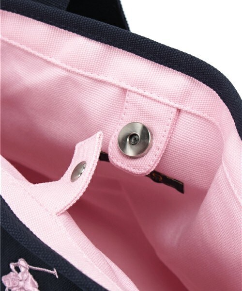 POLO RALPH LAUREN（ポロ ラルフ ローレン）の「ポロ ラルフローレン スクール トートバッグ Polo SCHOOL TOTE MD（トートバッグ・レディース・ホワイト/ネイビー・ONE SIZE）」の9枚目の写真