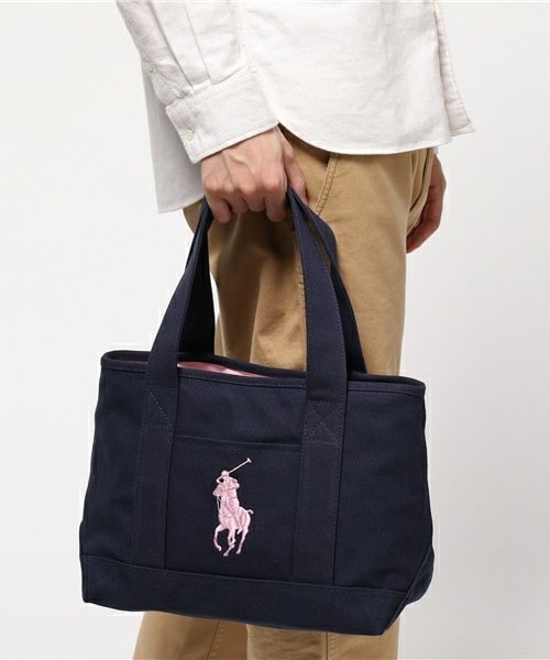 POLO RALPH LAUREN（ポロ ラルフ ローレン）の「ポロ ラルフローレン スクール トートバッグ Polo SCHOOL TOTE MD（トートバッグ・レディース・ホワイト/ネイビー・ONE SIZE）」の12枚目の写真