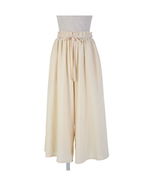 an another angelus（アンアナザーアンジェラス）の「ジョーゼットギャザーワイドパンツ/an another angelus（その他パンツ・レディース・その他）」の2枚目の写真