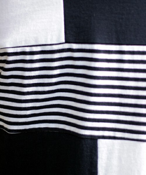 UNION STATION(ユニオンステーション)の「デザインアートボーダーTシャツ(Tシャツ/カットソー・メンズ・ホワイト×ネイビー・SMALL/MEDIUM/LARGE/LL)」の5枚目の写真