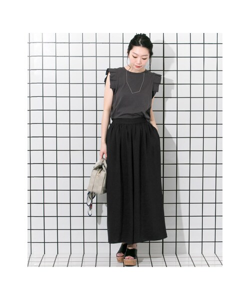 KBF（ケイビーエフ）の「【予約】KBF+ ボリュームパンツ（パンツ・レディース・OFF/GRAY/BLACK・one）」の15枚目の写真