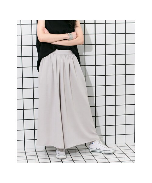 KBF（ケイビーエフ）の「【予約】KBF+ ボリュームパンツ（パンツ・レディース・OFF/GRAY/BLACK・one）」の9枚目の写真