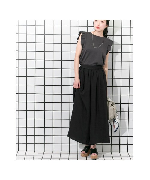 KBF（ケイビーエフ）の「【予約】KBF+ ボリュームパンツ（パンツ・レディース・OFF/GRAY/BLACK・one）」の14枚目の写真