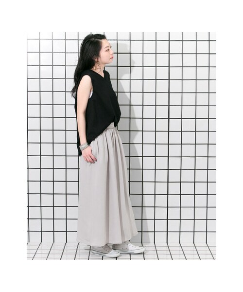 KBF（ケイビーエフ）の「【予約】KBF+ ボリュームパンツ（パンツ・レディース・OFF/GRAY/BLACK・one）」の11枚目の写真