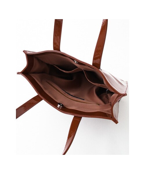 KBF（ケイビーエフ）の「KBF+ エナメルトートBAG（バッグ・レディース・BLACK/RED BROWN/GRAY・one）」の14枚目の写真