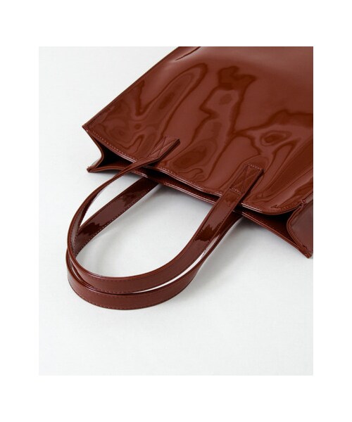 KBF（ケイビーエフ）の「KBF+ エナメルトートBAG（バッグ・レディース・BLACK/RED BROWN/GRAY・one）」の10枚目の写真