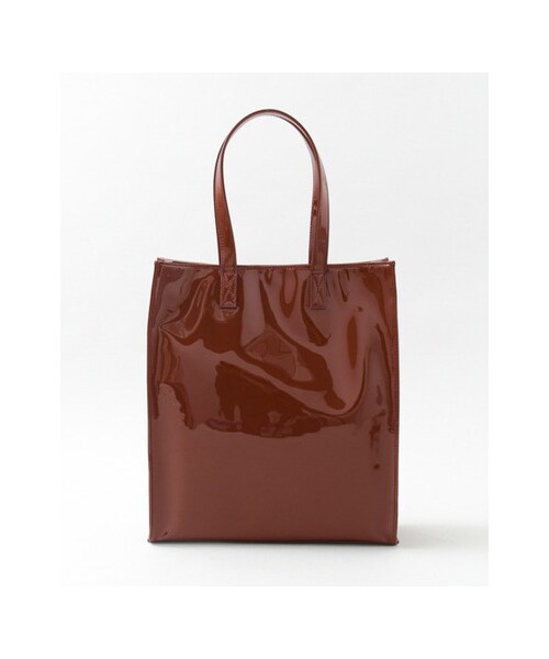 KBF（ケイビーエフ）の「KBF+ エナメルトートBAG（バッグ・レディース・BLACK/RED BROWN/GRAY・one）」の3枚目の写真