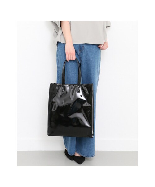 KBF（ケイビーエフ）の「KBF+ エナメルトートBAG（バッグ・レディース・BLACK/RED BROWN/GRAY・one）」の5枚目の写真