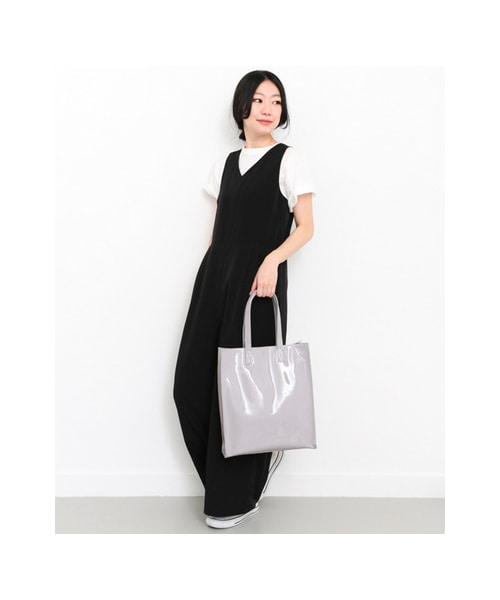 KBF（ケイビーエフ）の「KBF+ エナメルトートBAG（バッグ・レディース・BLACK/RED BROWN/GRAY・one）」の6枚目の写真