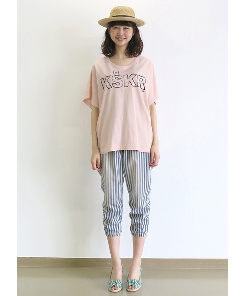 Ne-net（ネネット）の「くさかりさん T / Tシャツ（トップス・レディース・white/navy/light pink・02）」の12枚目の写真