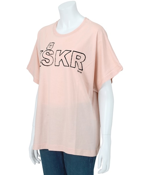 Ne-net（ネネット）の「くさかりさん T / Tシャツ（トップス・レディース・white/navy/light pink・02）」の8枚目の写真