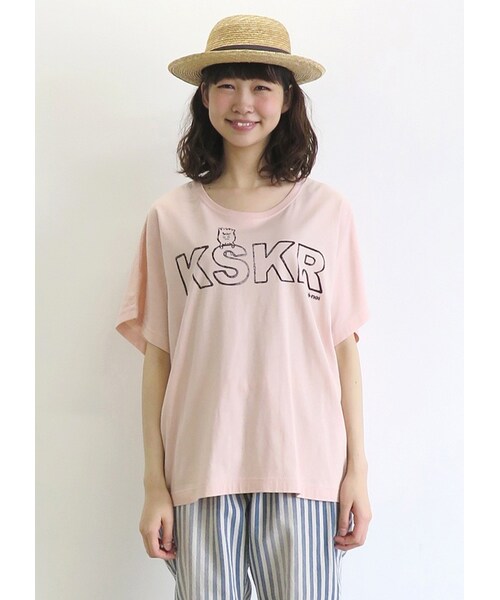 Ne-net（ネネット）の「くさかりさん T / Tシャツ（トップス・レディース・white/navy/light pink・02）」の10枚目の写真