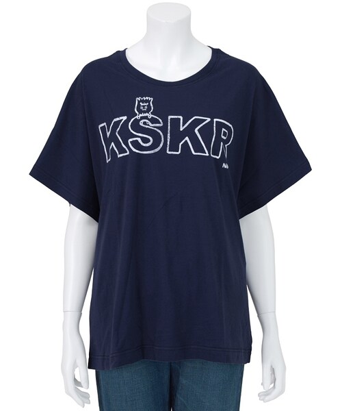 Ne-net（ネネット）の「くさかりさん T / Tシャツ（トップス・レディース・white/navy/light pink・02）」の5枚目の写真