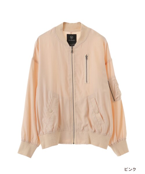 w closet(ダブルクローゼット)の「MA-1ブルゾン(ジャケット/アウター・レディース・カーキ/ブラック/ピンク・FREE)」の3枚目の写真