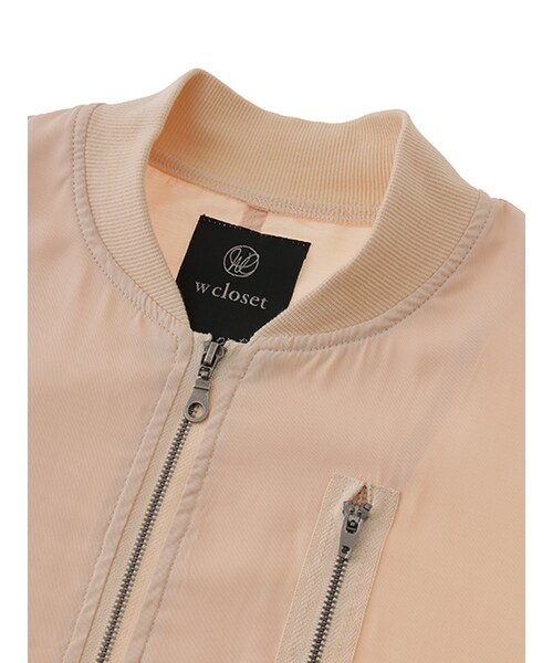 w closet(ダブルクローゼット)の「MA-1ブルゾン(ジャケット/アウター・レディース・カーキ/ブラック/ピンク・FREE)」の7枚目の写真