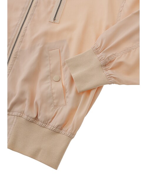 w closet(ダブルクローゼット)の「MA-1ブルゾン(ジャケット/アウター・レディース・カーキ/ブラック/ピンク・FREE)」の9枚目の写真