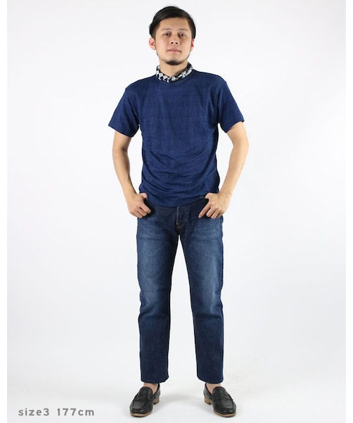 45R（フォーティファイブアール）の「インディゴリネン天竺Tシャツ
