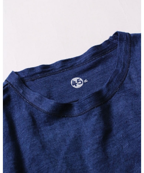 45R（フォーティファイブアール）の「インディゴリネン天竺Tシャツ
