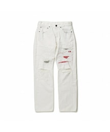NEXUSVII | REPAIRED WHITE DENIM PANTS-D(デニムパンツ)
