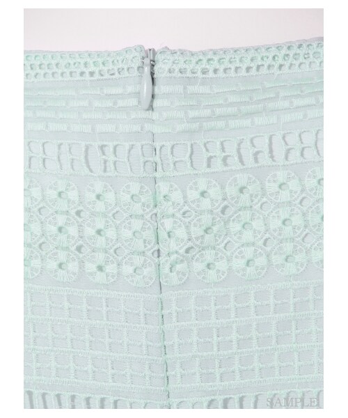 FRAY I.D（フレイアイディー）の「ボーダー刺繍ブラウス（ブラウス・レディース・WHT/MNT・0/1）」の7枚目の写真