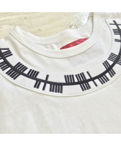 elephant TRIBAL fabrics（エレファントトライバルファブリックス）の「elephant TRIBAL fabrics ストライプロングTシャツ　/white（Tシャツ/カットソー・メンズ・その他）」の6枚目の写真