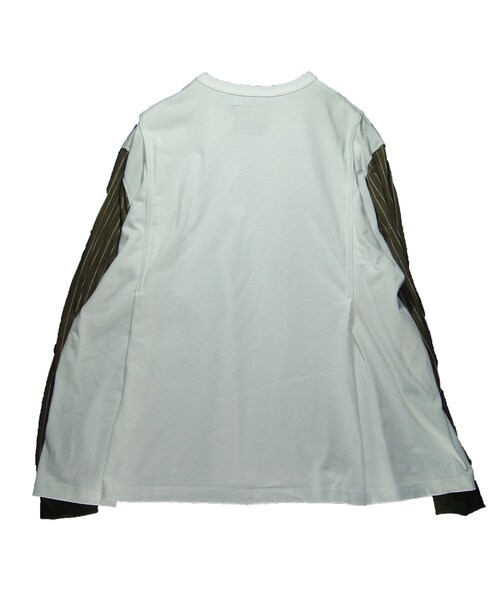 elephant TRIBAL fabrics（エレファントトライバルファブリックス）の「elephant TRIBAL fabrics ストライプロングTシャツ　/white（Tシャツ/カットソー・メンズ・その他）」の4枚目の写真