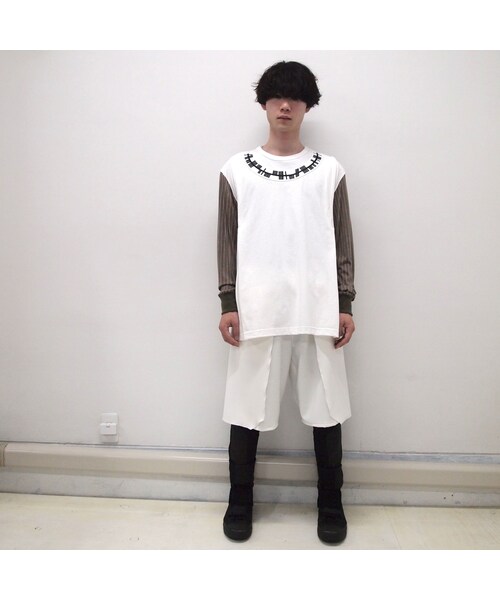 elephant TRIBAL fabrics（エレファントトライバルファブリックス）の「elephant TRIBAL fabrics ストライプロングTシャツ　/white（Tシャツ/カットソー・メンズ・その他）」の9枚目の写真