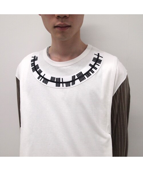 elephant TRIBAL fabrics（エレファントトライバルファブリックス）の「elephant TRIBAL fabrics ストライプロングTシャツ　/white（Tシャツ/カットソー・メンズ・その他）」の11枚目の写真