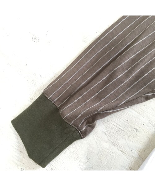 elephant TRIBAL fabrics（エレファントトライバルファブリックス）の「elephant TRIBAL fabrics ストライプロングTシャツ　/white（Tシャツ/カットソー・メンズ・その他）」の7枚目の写真