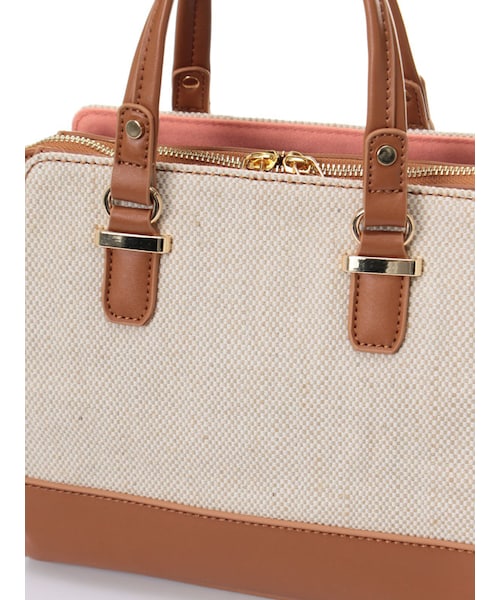 31 Sons de mode（トランテアン　ソン　ドゥ　モード）の「≪夏カタログ掲載ITEM≫カラー切替ボストンバッグ（バッグ・レディース・ネイビー/イエロー/キャメル・フリー）」の12枚目の写真