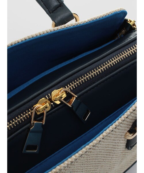 31 Sons de mode（トランテアン　ソン　ドゥ　モード）の「≪夏カタログ掲載ITEM≫カラー切替ボストンバッグ（バッグ・レディース・ネイビー/イエロー/キャメル・フリー）」の9枚目の写真