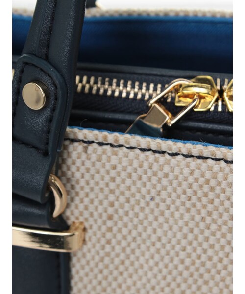 31 Sons de mode（トランテアン　ソン　ドゥ　モード）の「≪夏カタログ掲載ITEM≫カラー切替ボストンバッグ（バッグ・レディース・ネイビー/イエロー/キャメル・フリー）」の7枚目の写真