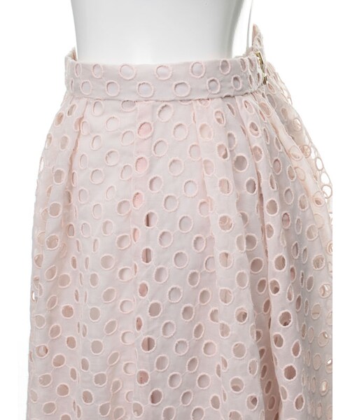 31 Sons de mode（トランテアン　ソン　ドゥ　モード）の「≪夏カタログ掲載ITEM≫サークル刺繍タックスカート（スカート・レディース・ピンク/ブラック/カーキ・36/38）」の8枚目の写真